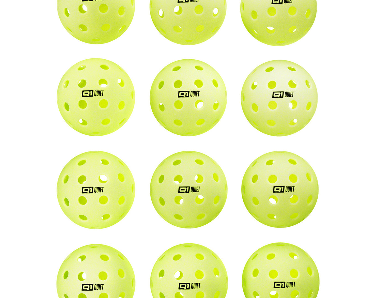 Flat lay pickleball balls 