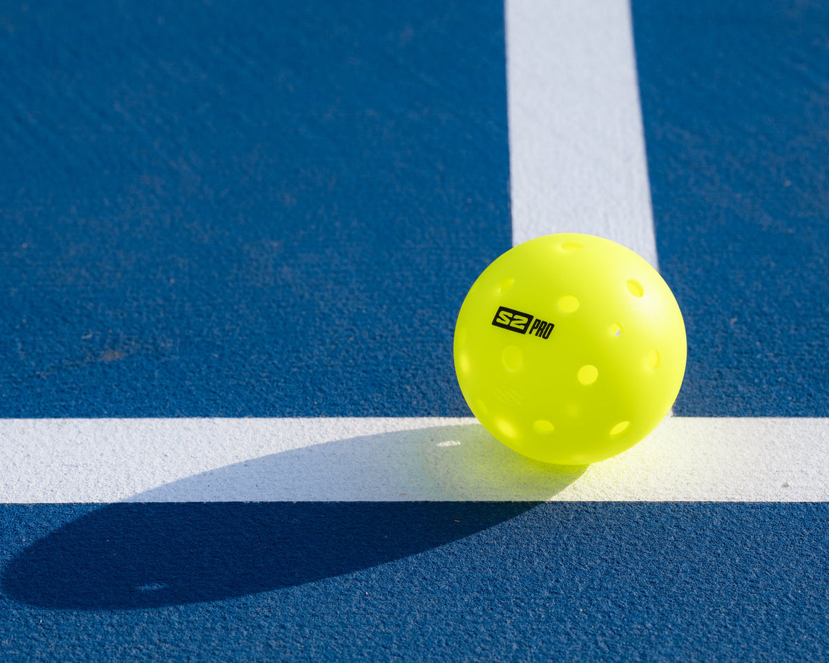 Pickleball on a court