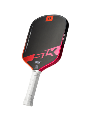 Selkirk Dauntless pickleball paddle with large SK logo, DAUNTLESS text, BY SELKIRK marking, white wrapped handle, USA